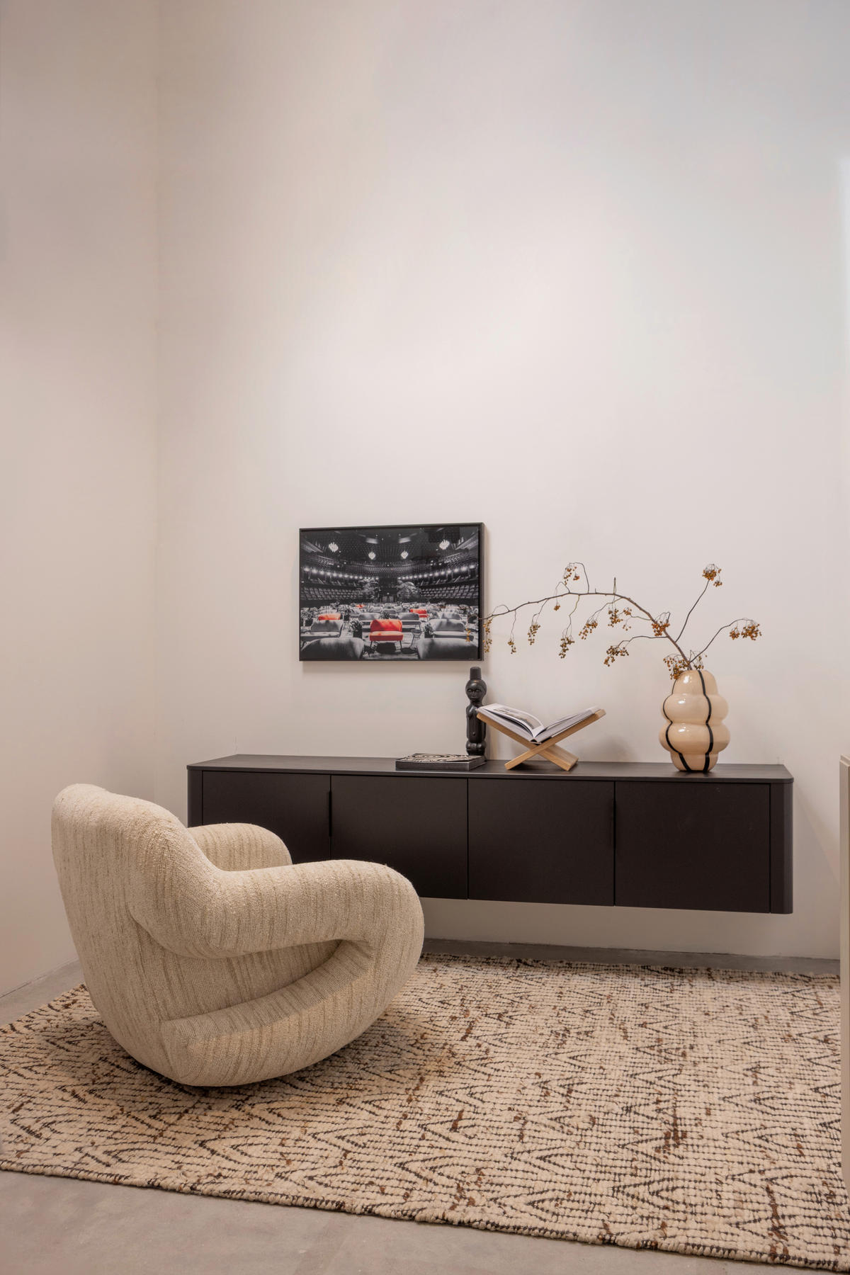 LOWBOARD Gunnar 200/56/44 cm  stehend, hängend  - Schwarz, Design, Holz/Metall (200/56/44cm) - Livetastic