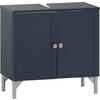 WASCHBECKENUNTERSCHRANK 60,2/58,5/32 cm  - Silberfarben/Dunkelblau, Basics, Holzwerkstoff/Kunststoff (60,2/58,5/32cm) - Stylife
