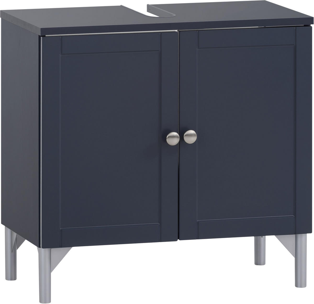 WASCHBECKENUNTERSCHRANK 60,2/58,5/32 cm  - Silberfarben/Dunkelblau, Basics, Holzwerkstoff/Kunststoff (60,2/58,5/32cm) - Stylife