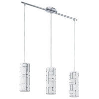 HÄNGELEUCHTE Bayman 72/10,5/110 cm   - Chromfarben/Weiß, Design, Glas/Metall (72/10,5/110cm) - Eglo