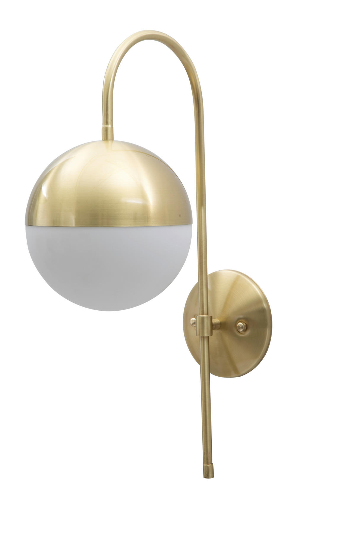 WANDLEUCHTE 19/31/51 cm  - Goldfarben/Weiß, Trend, Glas/Metall (19/31/51cm) - Mauro Ferretti