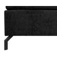 BOXSPRINGBETT 180/200 cm,  in Schwarz, Topper, H2 + H2 = mittel  - Schwarz, Design, Textil/Metall (180/200cm) - Esposa