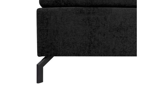 BOXSPRINGBETT 180/200 cm,  in Schwarz, Topper, H2 + H2 = mittel  - Schwarz, Design, Textil/Metall (180/200cm) - Esposa