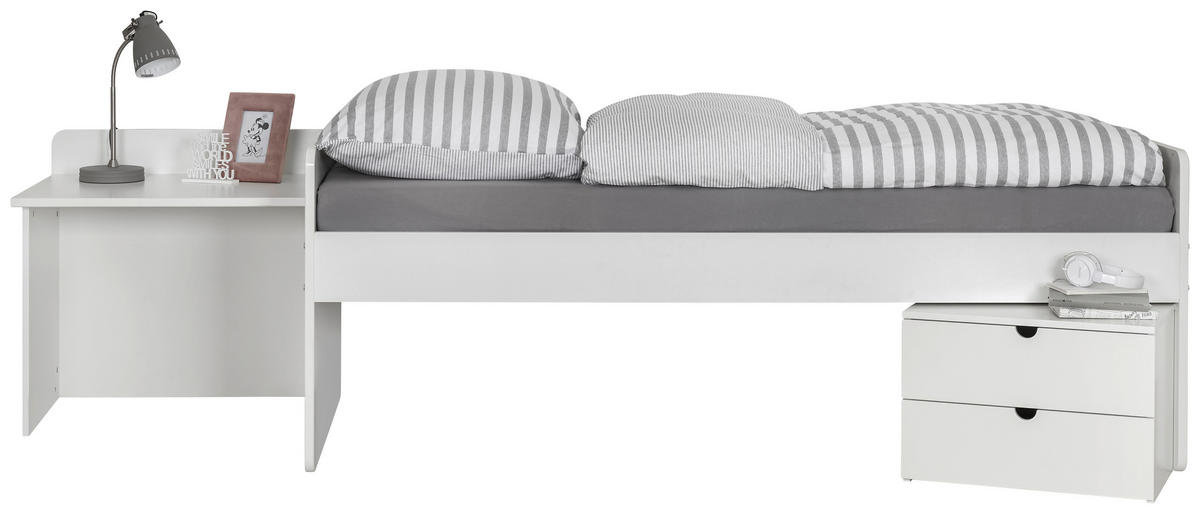 LIT À BARREAUX All in One  205/75/95 cm   - Weiss, Basics, Holz/Holzwerkstoff (205/75/95cm) - My Baby Lou
