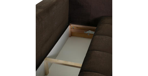 SCHLAFSOFA Flachgewebe Dunkelbraun - Dunkelbraun/Schwarz, KONVENTIONELL, Kunststoff/Textil (250/70/118cm) - Carryhome
