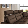 ECKSOFA in Echtleder Braun  300/157 cm  - Schwarz/Braun, Design, Leder/Metall (300/157cm) - Dieter Knoll