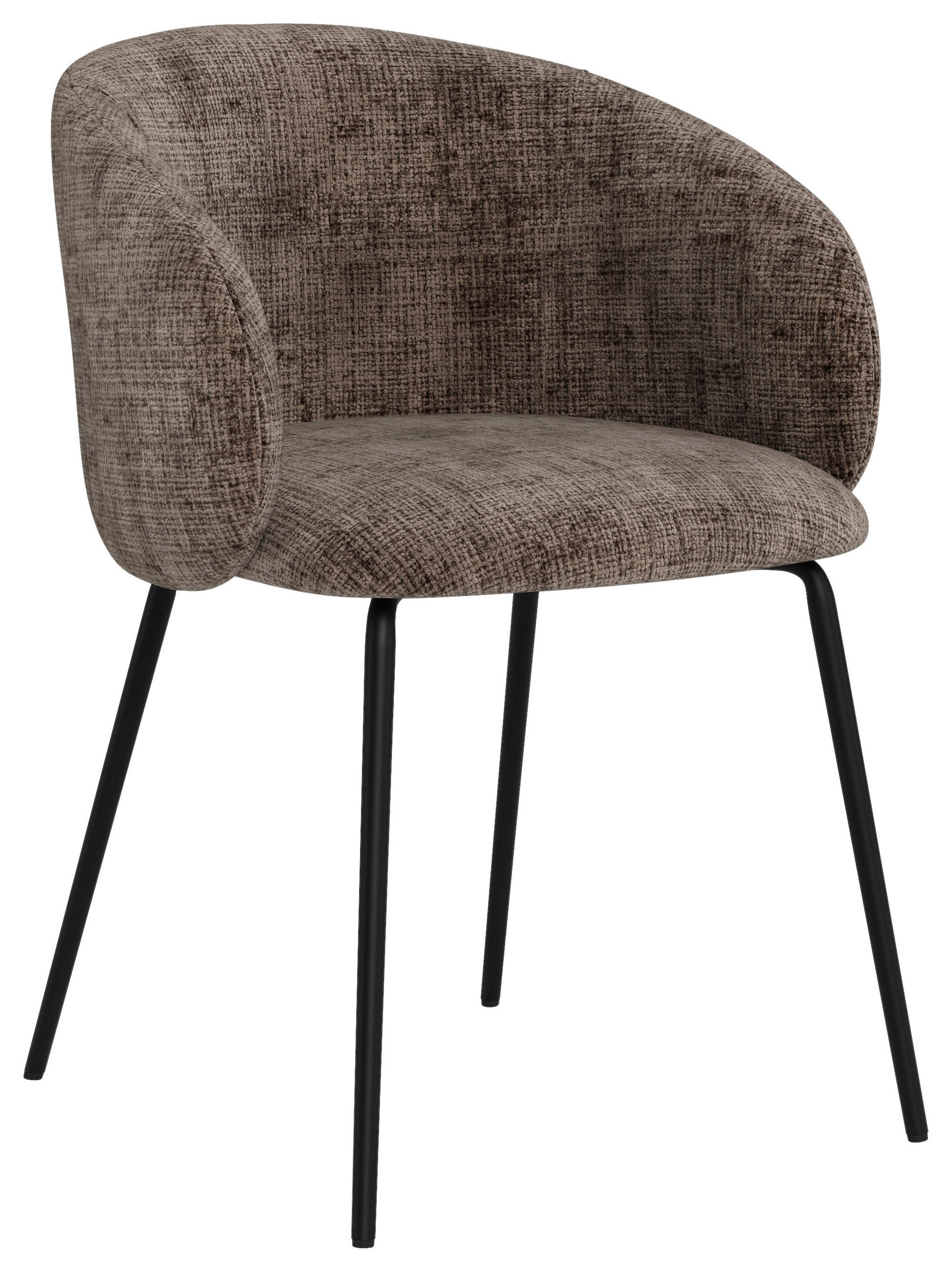 Scaun Cu Brațe din metal, textil, maro deschis