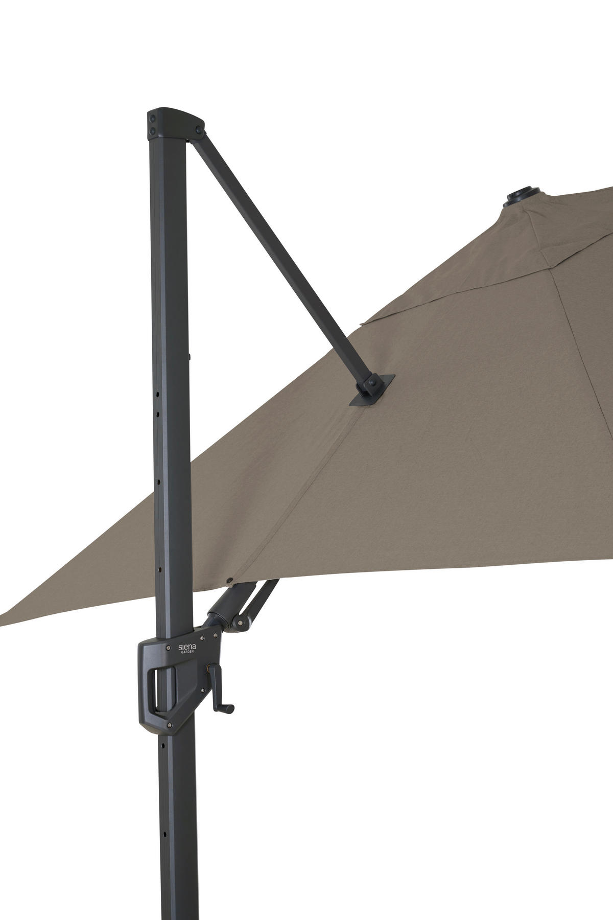 AMPELSCHIRM 300 cm Taupe  - Taupe/Anthrazit, MODERN, Textil/Metall (300/300cm) - Siena Garden