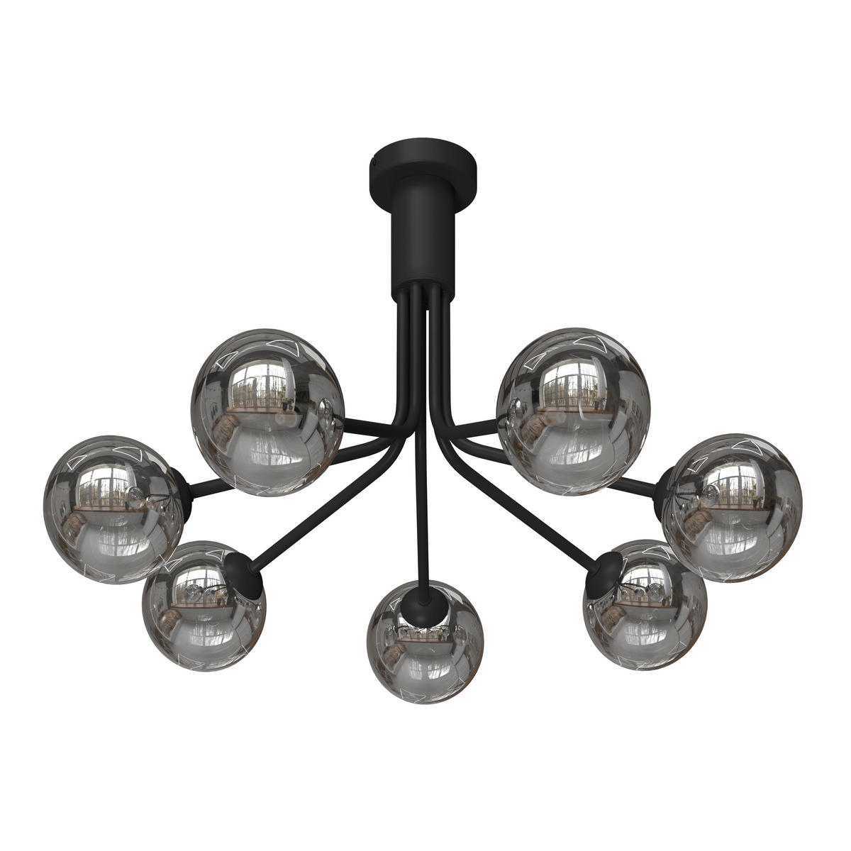TAKLAMPA Widnes 65/40 cm  - mörkgrå, Design, metall/glas (65/40cm) - Novel