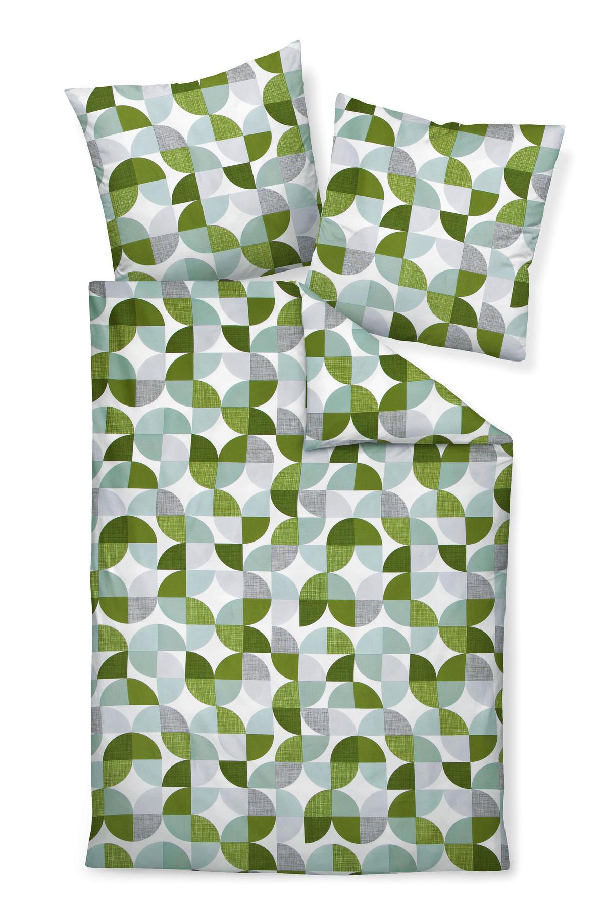 BETTWÄSCHE DAVOS Biber 135/200 cm  - Weiß/Grau, Basics, Textil (135/200cm) - Janine