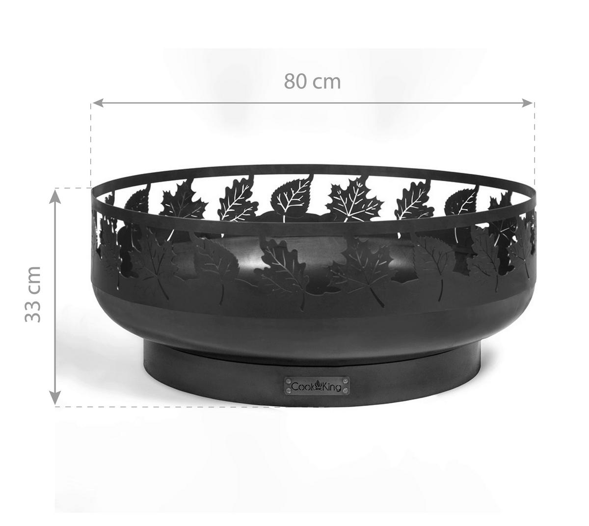 FEUERSCHALE  - Schwarz, Basics, Metall (80/33cm)