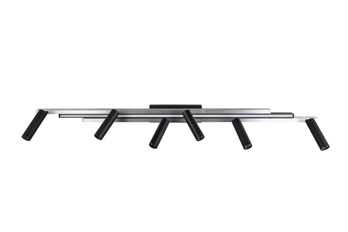 LED-STRAHLER Zeno 180/23/8,5 cm   - Schwarz/Alufarben, Basics, Metall (180/23/8,5cm) - Trio Leuchten