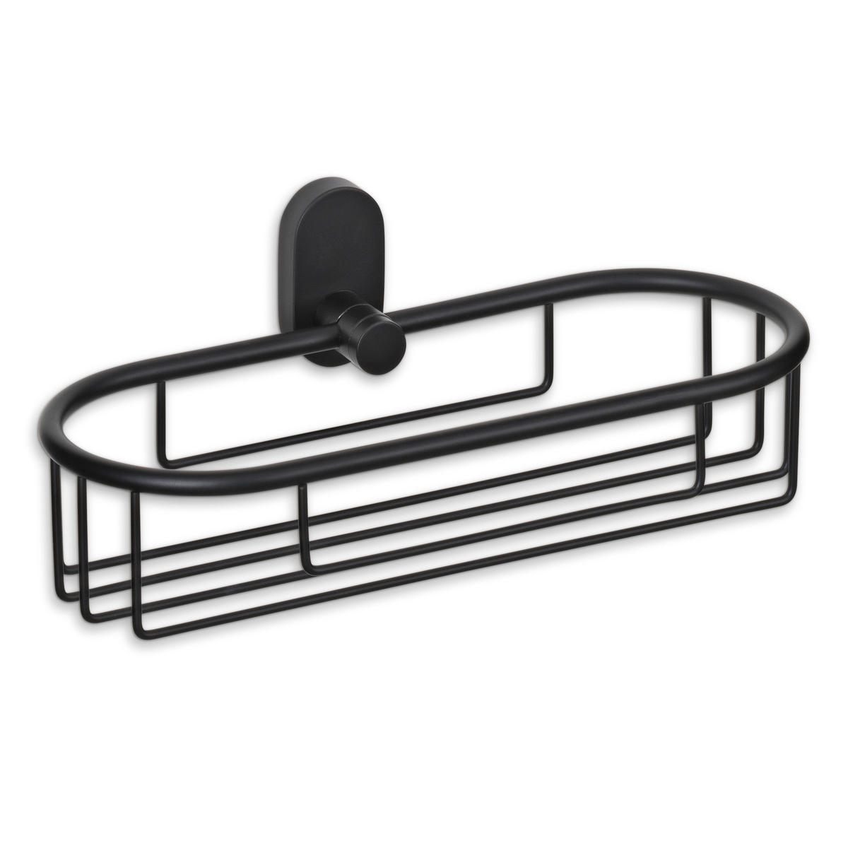 DUSCHKORB  - Schwarz, KONVENTIONELL, Metall (26/10,5/9,5cm) - Kela