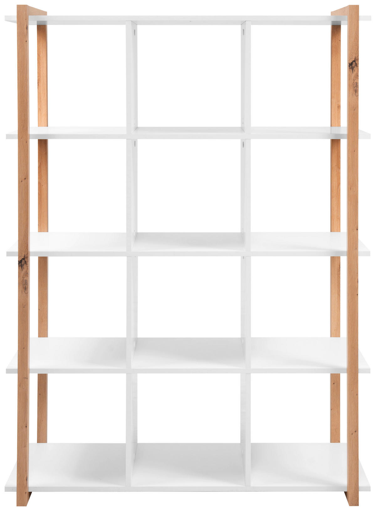 REGAL 107/145/40 cm bela, hrast artisan  - bela/hrast artisan, Design, leseni material (107/145/40cm) - MID.YOU