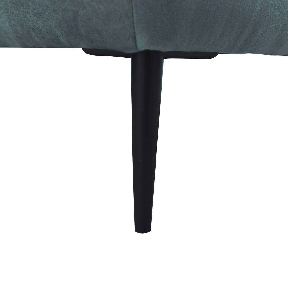 ECKSOFA Blau Velours  - Blau/Schwarz, Design, Textil/Metall (260/189cm) - MID.YOU