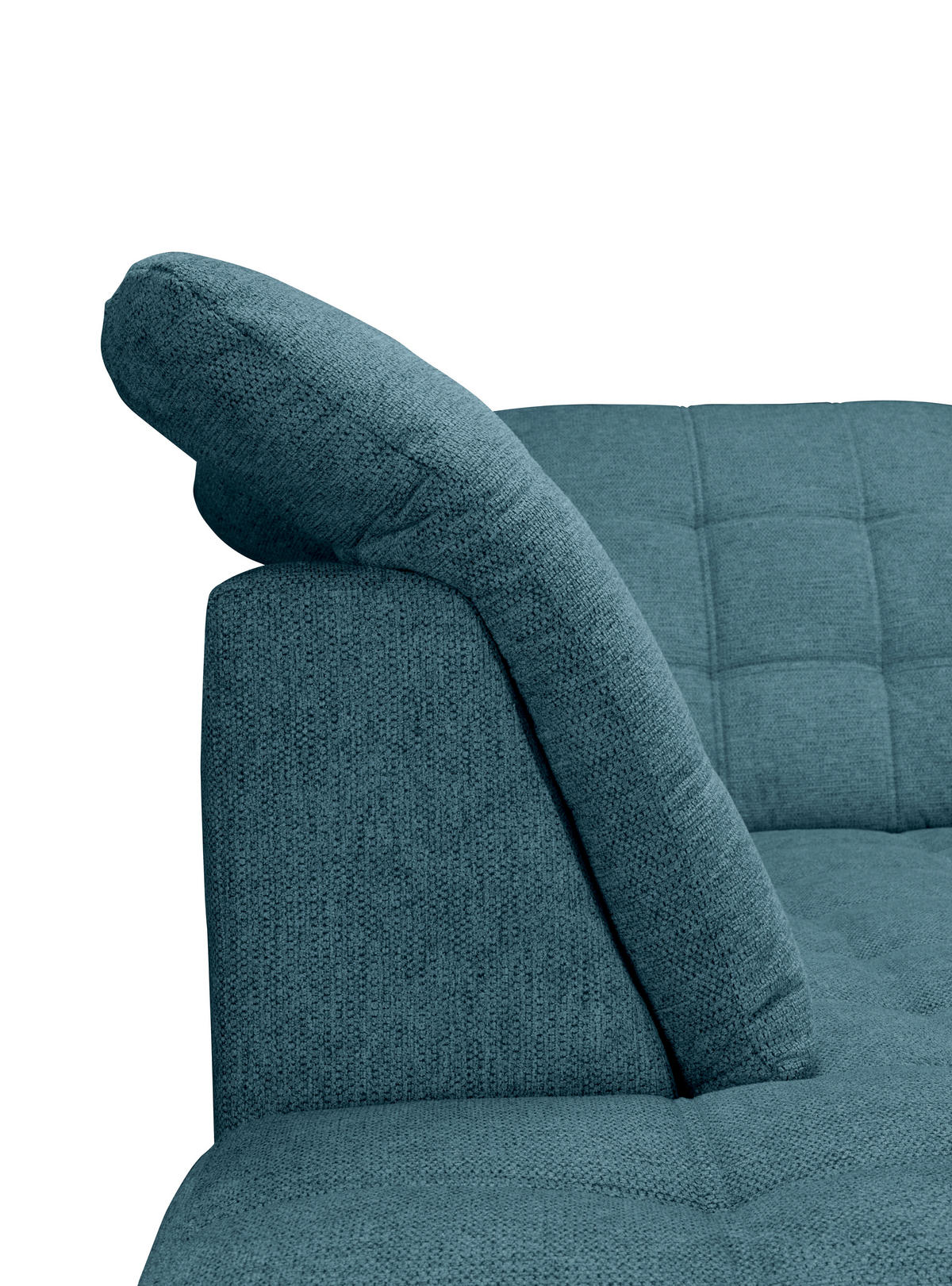 ECKSOFA Blau Chenille  - Chromfarben/Blau, KONVENTIONELL, Kunststoff/Textil (205/260cm) - Carryhome