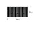 GARDEROBENPANEEL  in 60/30/7 cm  - Schwarz/Grau, MODERN, Holzwerkstoff/Textil (60/30/7cm) - Xora