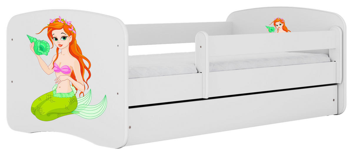 KINDER-/JUNIORBETT 80/160 cm  in Weiß  - Birkefarben/Weiß, MODERN, Holz/Holzwerkstoff (80/160cm) - MID.YOU