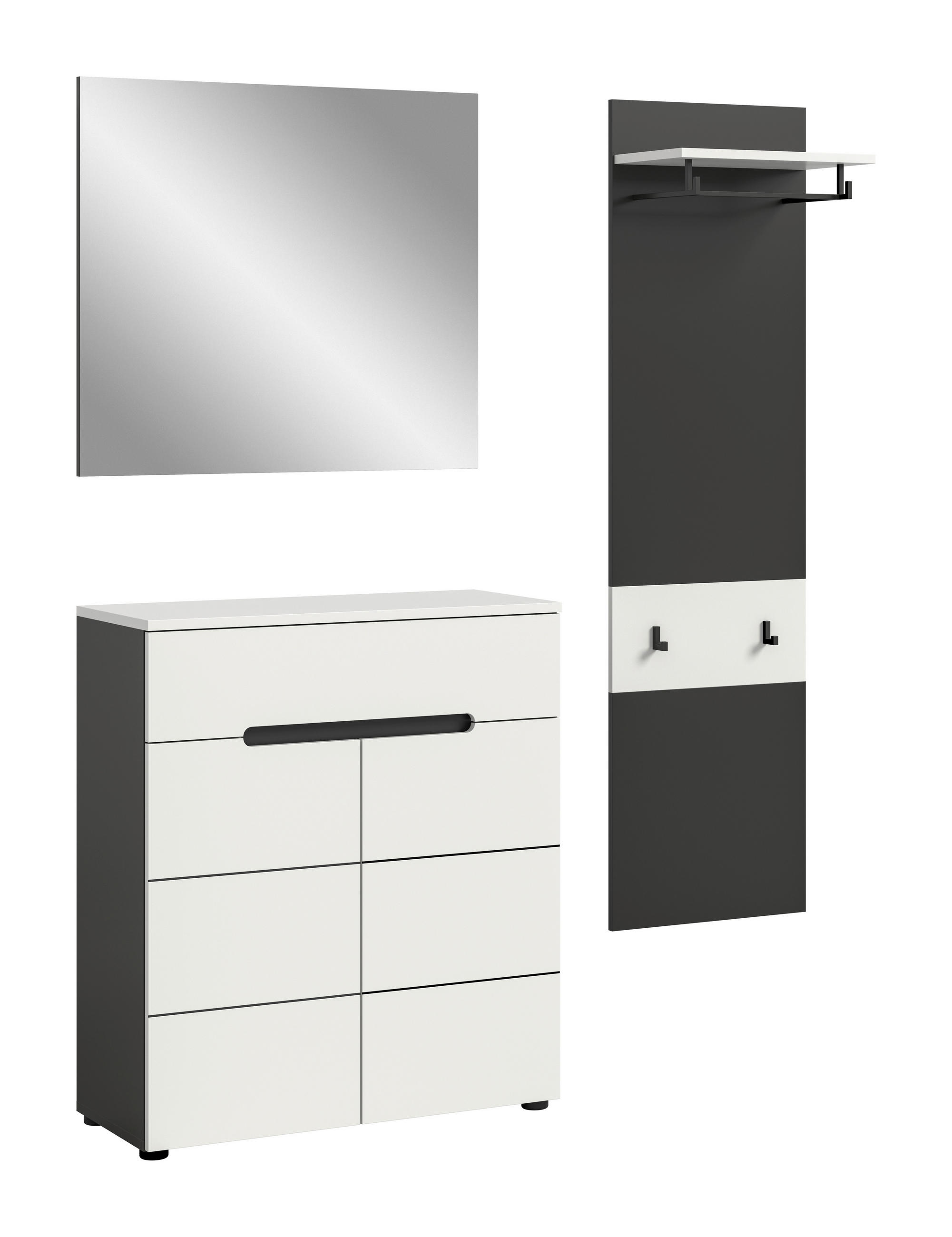 HALLM&Ouml;BEL 3 delar i 140/190/37 cm vit 190/140/37 cm