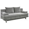SCHLAFSOFA Webstoff Grau  - Taupe/Edelstahlfarben, KONVENTIONELL, Kunststoff/Textil (190/93/92cm) - Carryhome