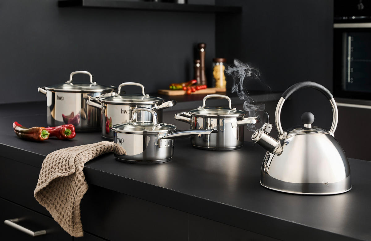 SET LONACA ZA KUHANJE 4/1   - boje oplemenjenog čelika/prozirno, Basics, staklo/metal - Homeware Profession.