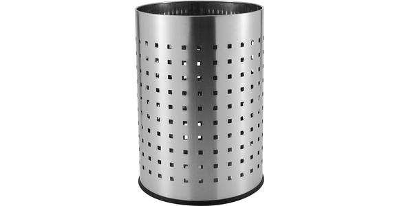 PAPIERKORB 12 L - Edelstahlfarben, Basics, Metall (25,5/35,5cm) - Homeware