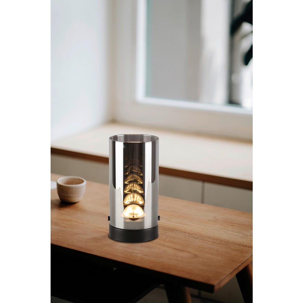 Thumbnail - Novel Led-Tischleuchte, Chrom, Glas, Uni,Uni, 48 mm, rund,rund, F, 20 cm, 3 Helligkeitsstufen, Touch (on/off), einfach z...