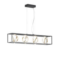 LED-HÄNGLAMPA Gisi 110/20/150 cm  - vit/svart, Lifestyle, metall/plast (110/20/150cm) - Fischer & Honsel