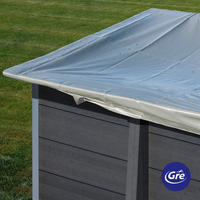 POOLABDECKPLANE 376/376 cm  - Grau, KONVENTIONELL, Kunststoff (376/376cm) - Gre