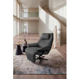 RELAXSESSEL in Leder Graublau  - Graublau/Schwarz, Design, Leder/Metall (92/79/82cm) - Dieter Knoll