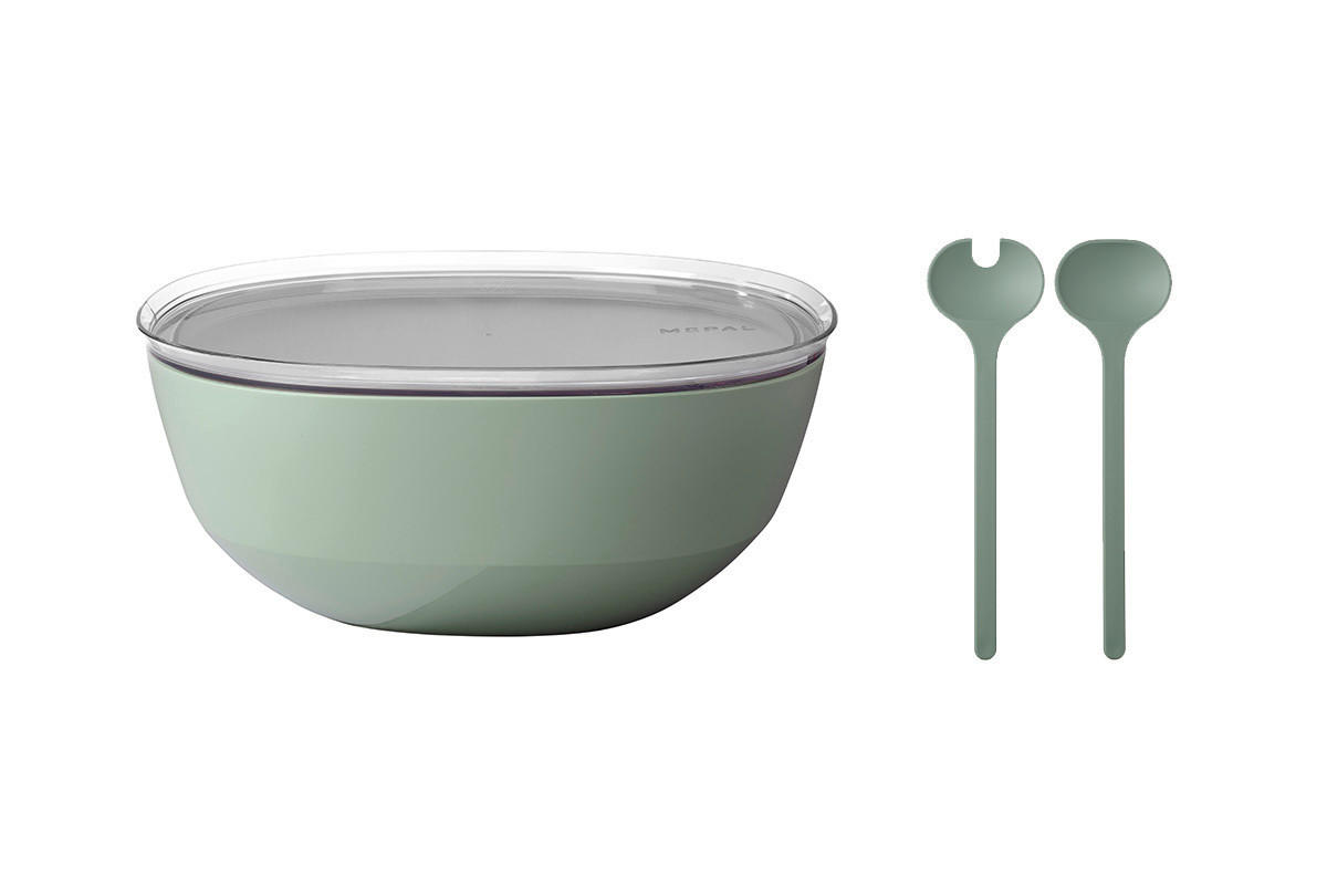 SALATSET  Silueta 2-teilig  - Salbeigrün, KONVENTIONELL, Kunststoff (30,1/12,7cm) - Mepal