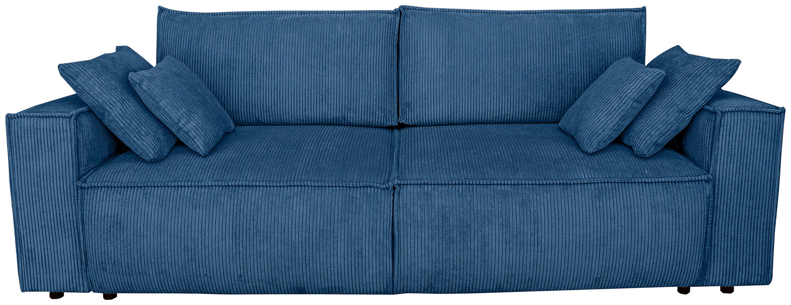 SCHLAFSOFA Cord Blau  - Blau/Schwarz, KONVENTIONELL, Kunststoff/Textil (240/89/100cm) - Carryhome