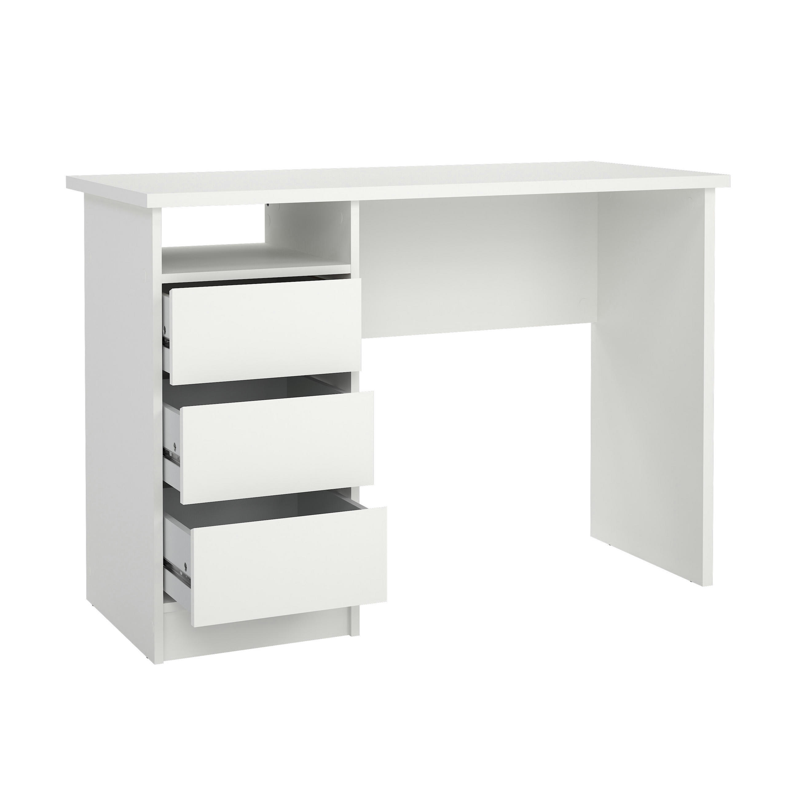 SKRIVBORD  i vit  - vit, Design, trämaterial (110/76/48,5cm) - Best Price