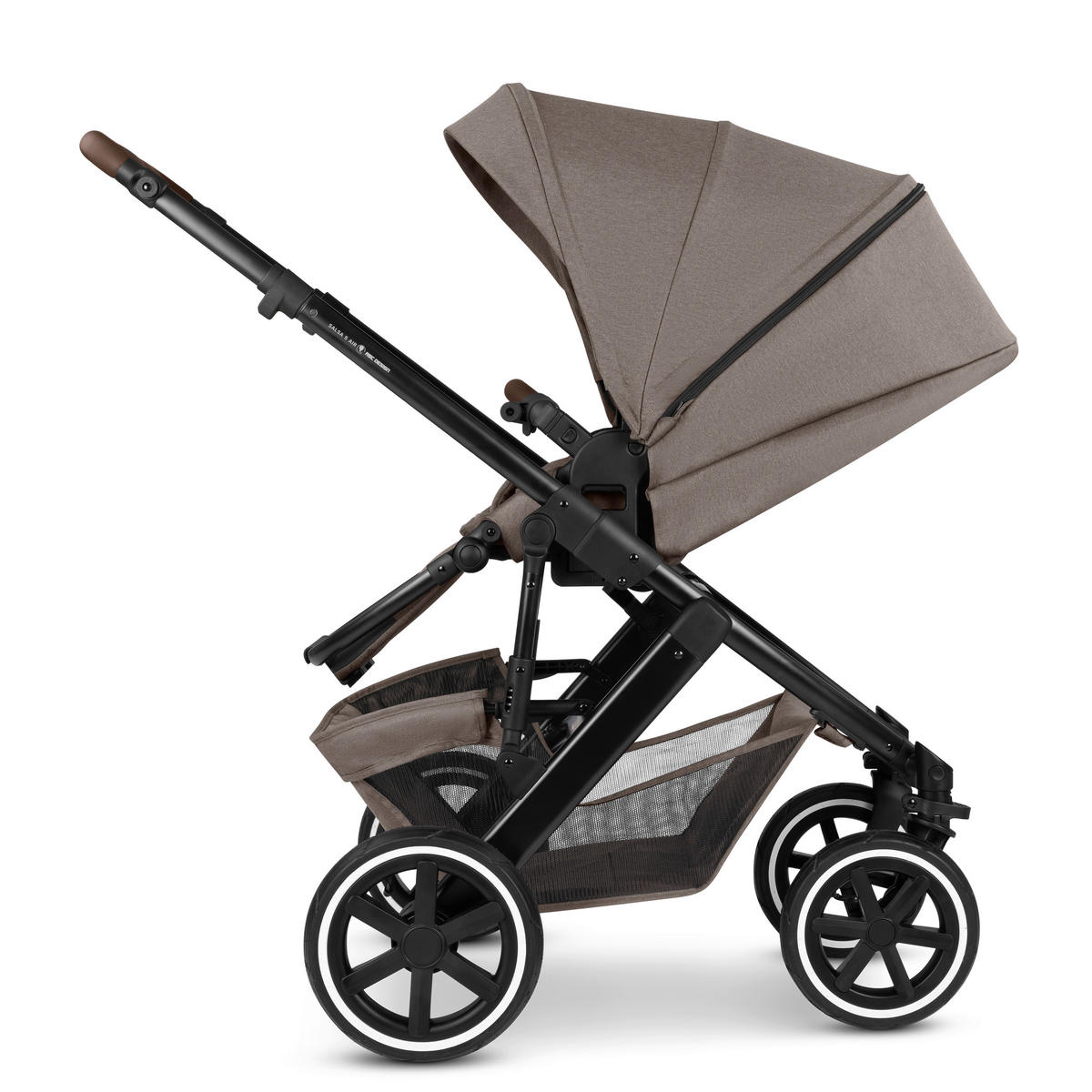 KINDERWAGENSET Salsa 5 Air 3in1 Set Calla  - Schwarz/Braun, Basics, Textil/Metall (63/118/95.5cm) - ABC Design