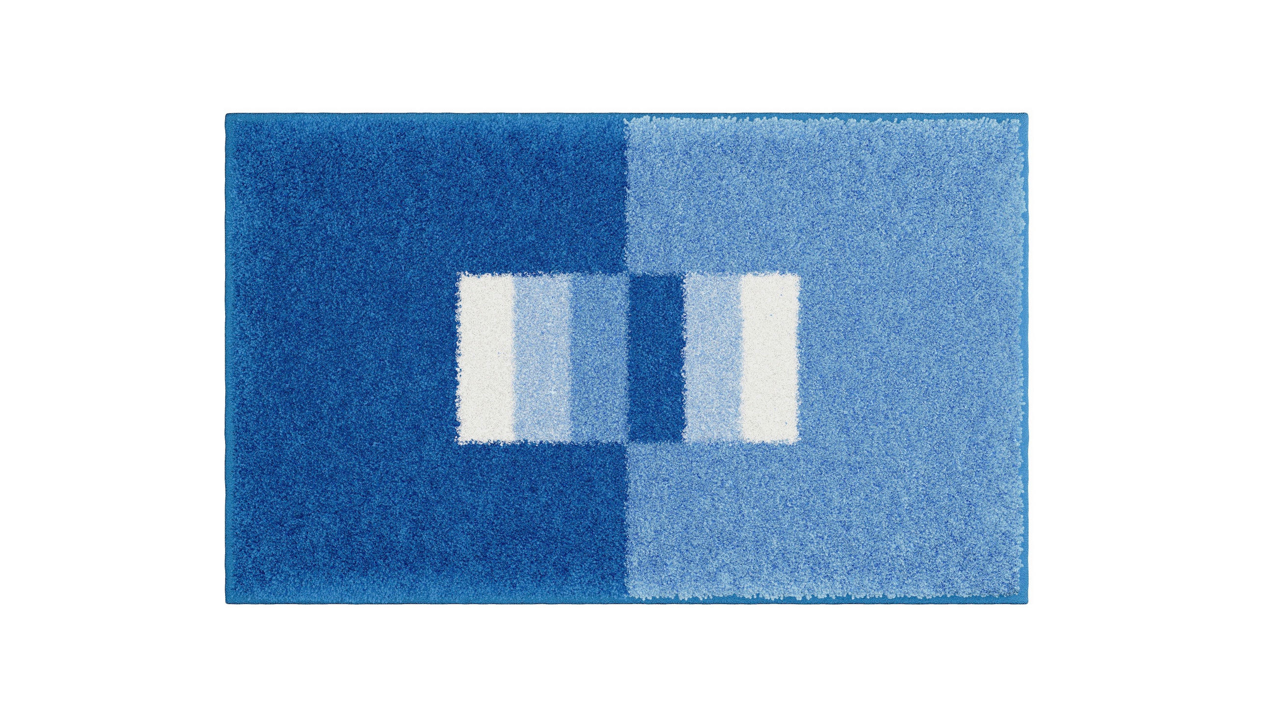 BADEMATTE Blau 60/90 cm  - Blau, Basics, Kunststoff/Textil (60/90cm) - Grund