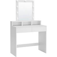 TOALETNÍ STOLEK, bílá, 80/40/145 cm - bílá, Trend, kompozitní dřevo/sklo (80/40/145cm) - Boxxx