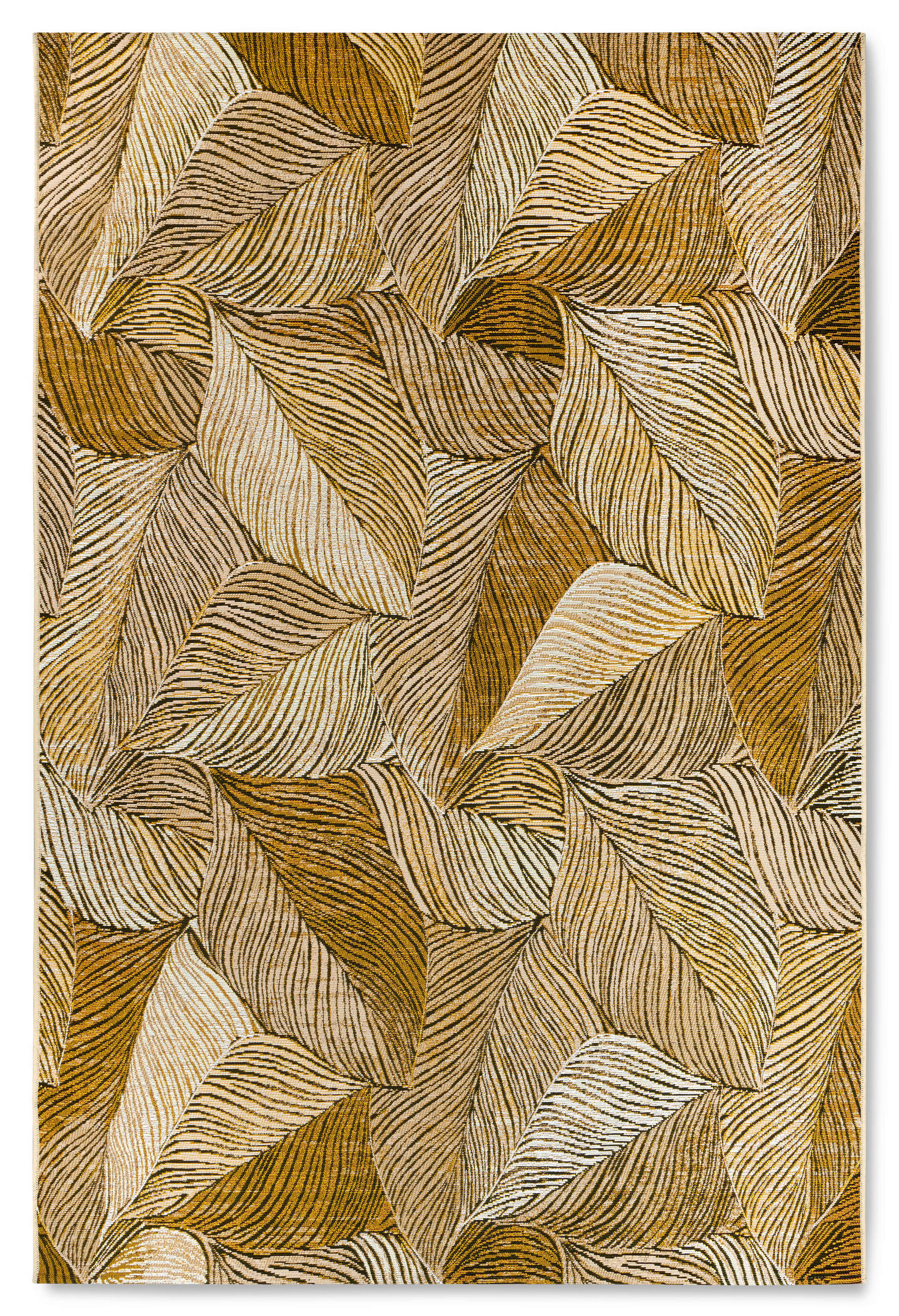 OUTDOORTEPPICH 200/285 cm Kollektion 1767 Schwarz, Goldfarben  - Goldfarben/Schwarz, Design, Kunststoff (200/285cm) - Villeroy & Boch