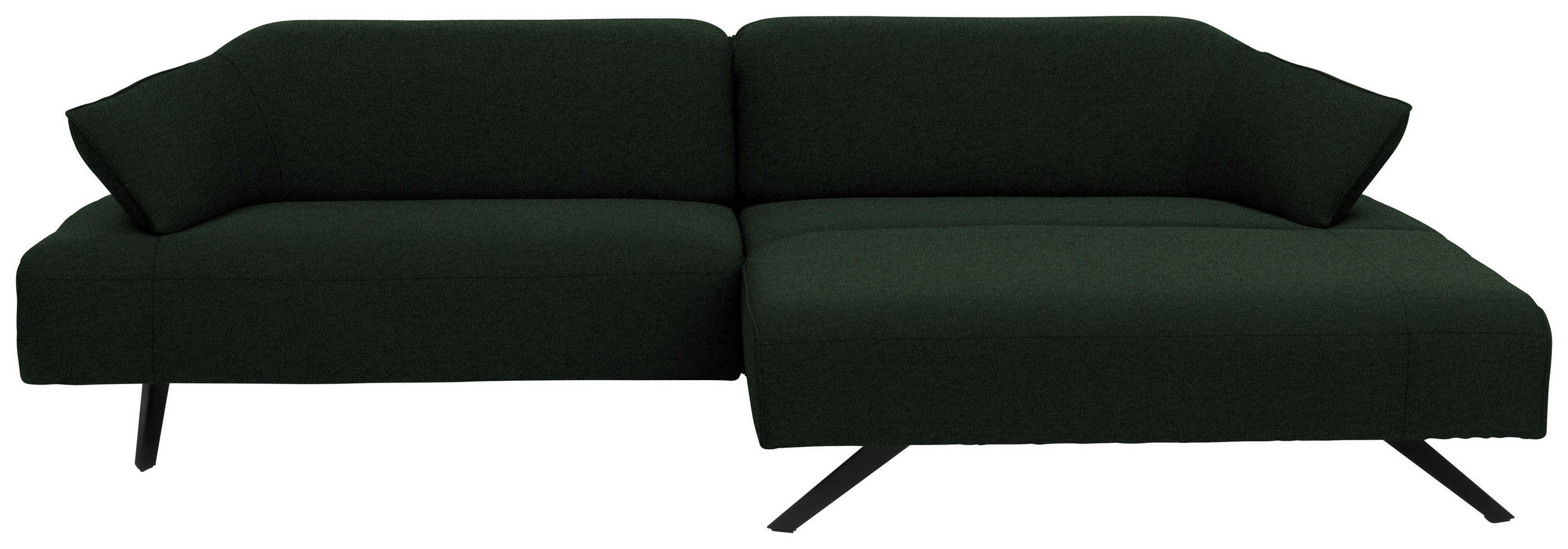 ECKSOFA in Struktur Grün  - Anthrazit/Grün, Design, Textil/Metall (276/165cm) - Himolla