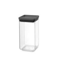 DÓZA NA POTRAVINY  - priehľadné/tmavosivá, Design, plast (11/20/11cm) - Brabantia