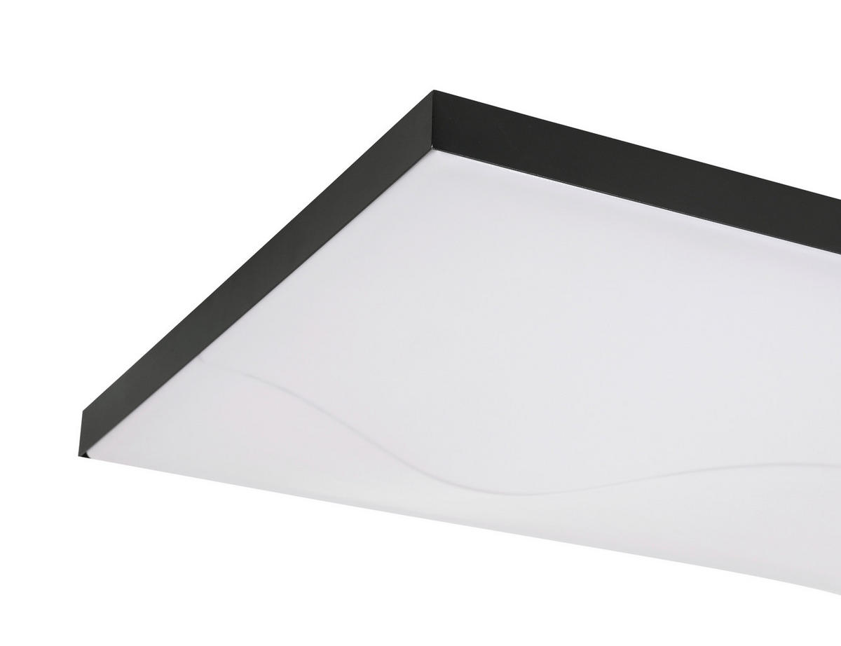 STROPNÍ LED SVÍTIDLO, 60/30/10,5 cm - černá, Design, kov/plast (60/30/10,5cm) - Novel