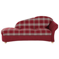 RÉCAMIERE Rot Flachgewebe  - Buchefarben/Rot, Design, Holz/Textil (191/83/81cm) - Max Winzer