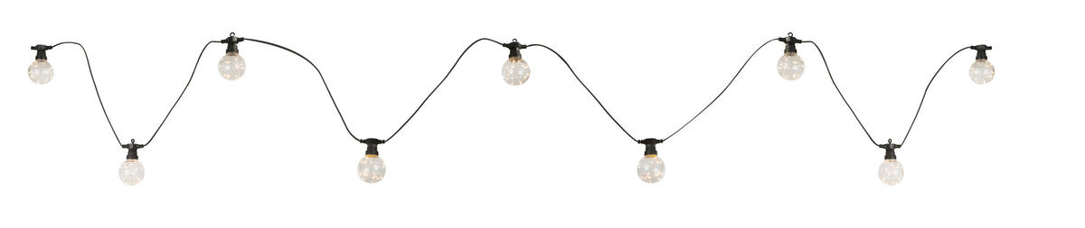 LICHTERKETTE  - Klar/Schwarz, Basics, Kunststoff (750/8/14cm) - Globo