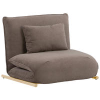 SESSEL in Samt Braun, Nussbaumfarben  - Nussbaumfarben/Braun, Design, Textil/Metall (93/97/80cm) - MID.YOU