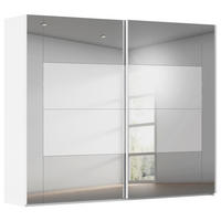 SCHWEBETÜRENSCHRANK 271/223/68 cm 2-türig Weiß  - Weiß, Design, Glas/Holzwerkstoff (271/223/68cm) - Xora