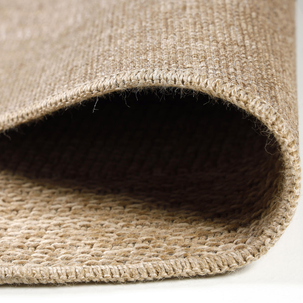TEPPICH Outdoor Flachgewebe Vintage Polypropylen Balkon Beige Rund 80x80 - Beige, Textil (80/80cm) - KADIMA DESIGN