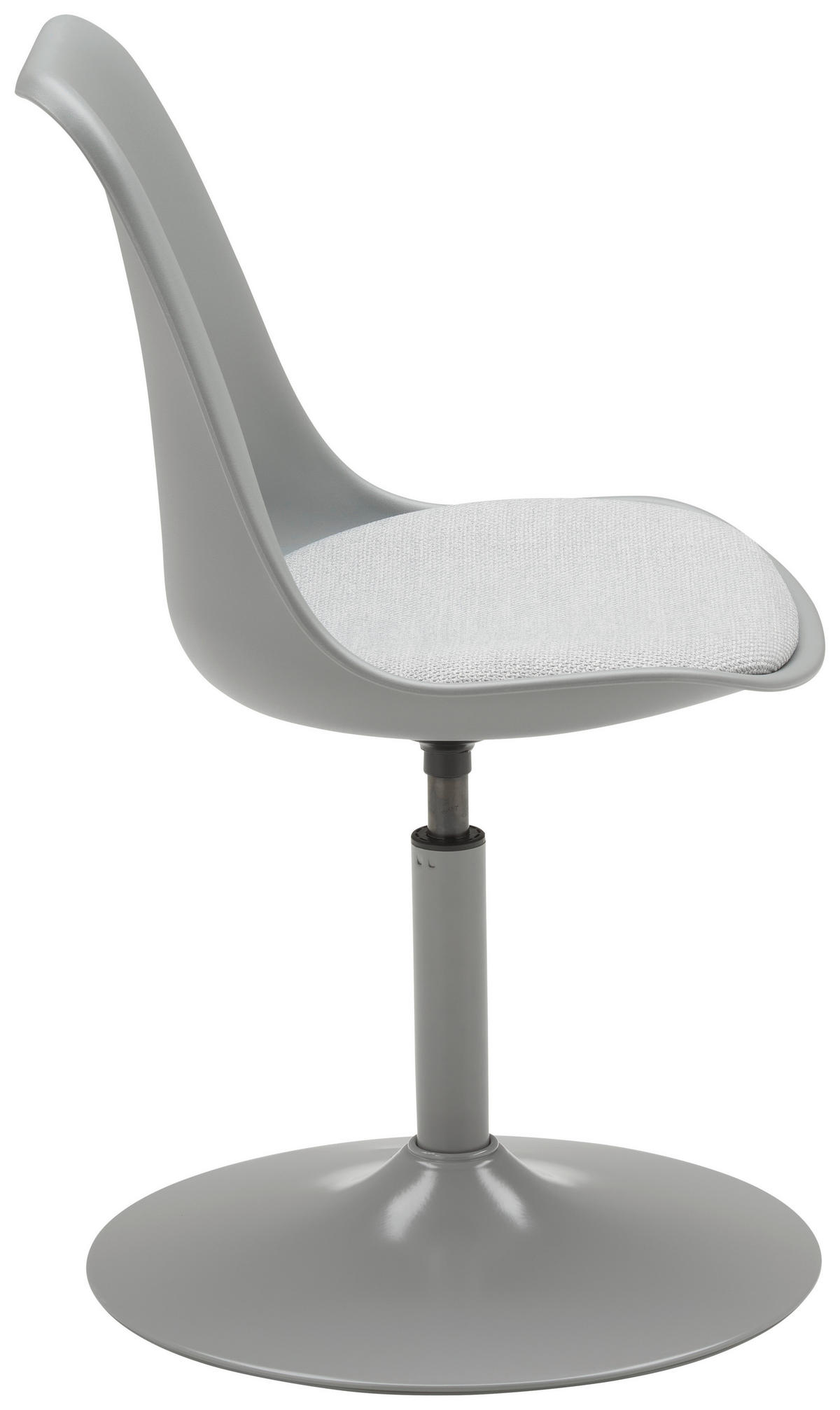 STUHL  in Eisen Webstoff Metall, Kunststoff, Textil matt  - Grau, LIFESTYLE, Kunststoff/Textil (47.5/88/52cm) - MID.YOU