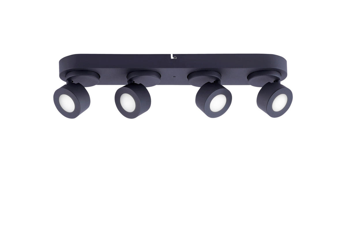 LED-REFLEKTOR  Sancho /4x300lm lm/3000-5000 K// - črna, Basics, kovina (55/12,5/11cm)