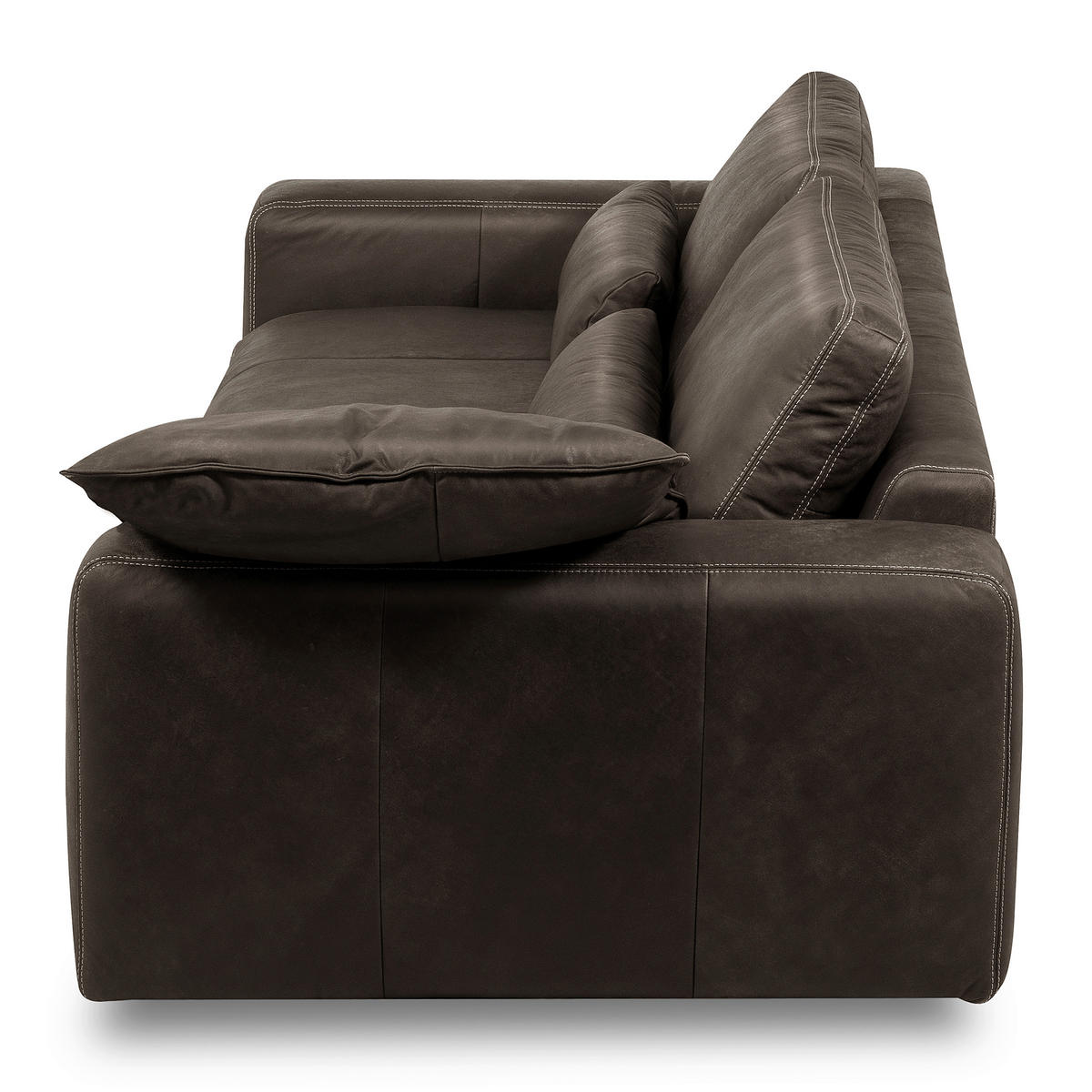 3-SITZER-SOFA  in Echtleder Fango   - Fango/Beige, Design, Leder/Kunststoff (300/85/123cm) - Livetastic