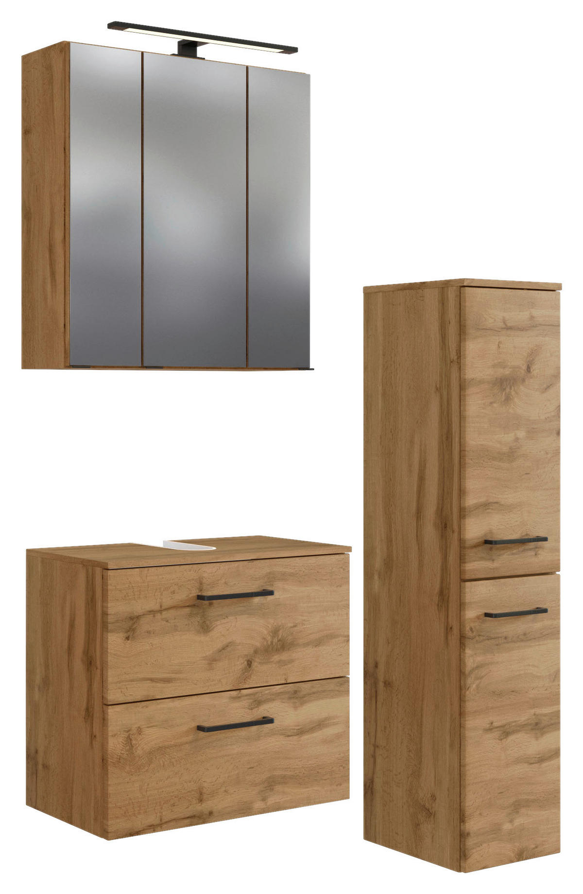 BADEZIMMER  in 90 cm  - Eichefarben, MODERN, Holzwerkstoff (90cm) - Held