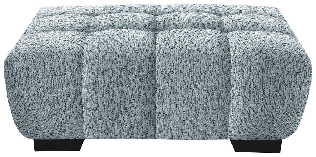 HOCKER in Textil Türkis  - Türkis/Schwarz, Konventionell, Textil/Metall (106/40/72cm) - Hom`in